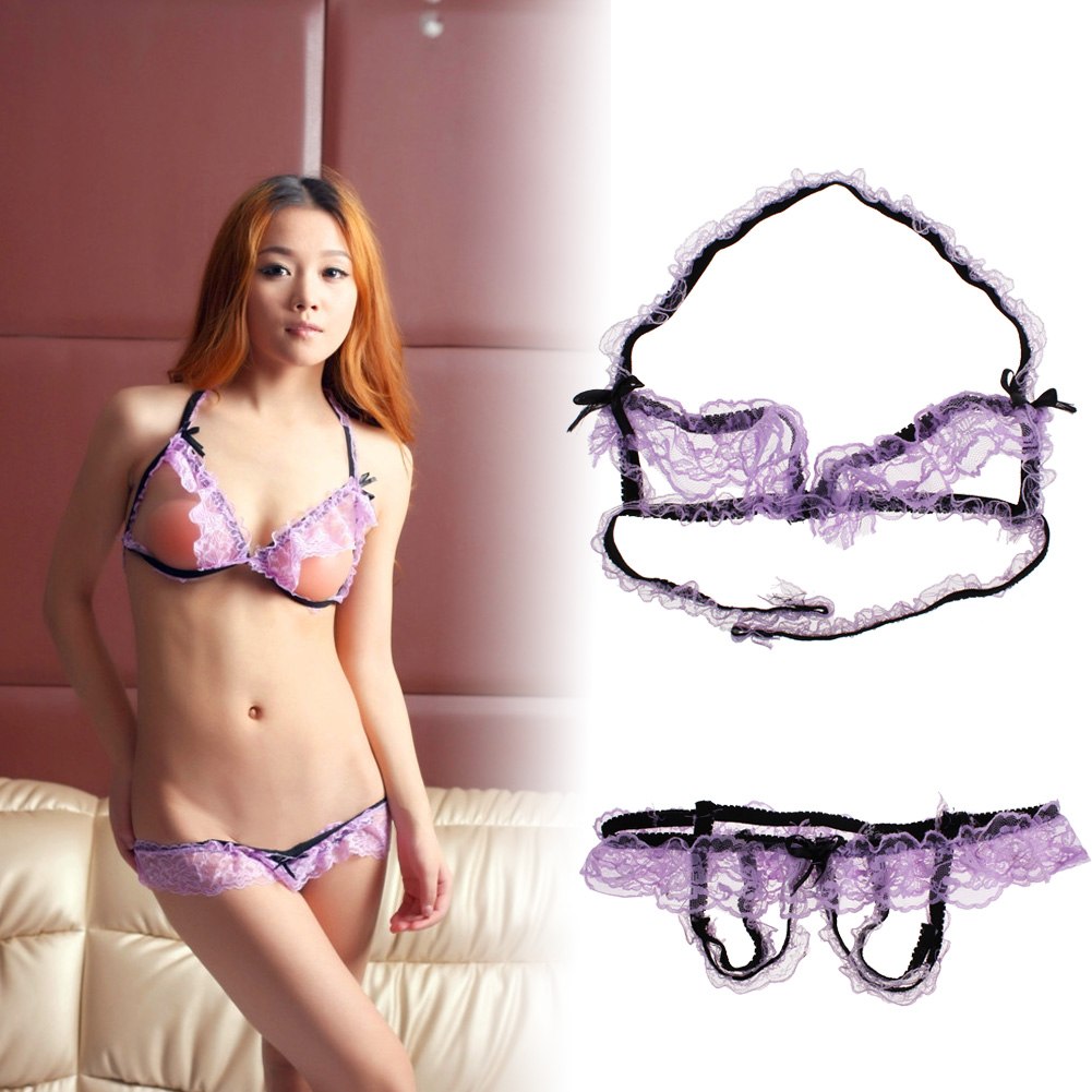 Lingerie Sexy Sous V Tements En Dentelle Nuisette Nuit Ouvert Entrejambe Femmes Ebay