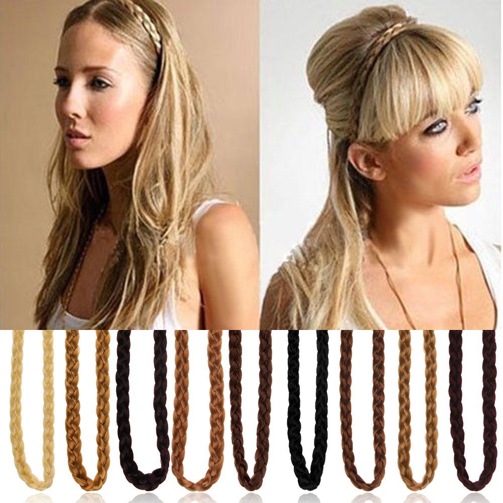 women synthetic hair band plaited plait elastic bohemia braids