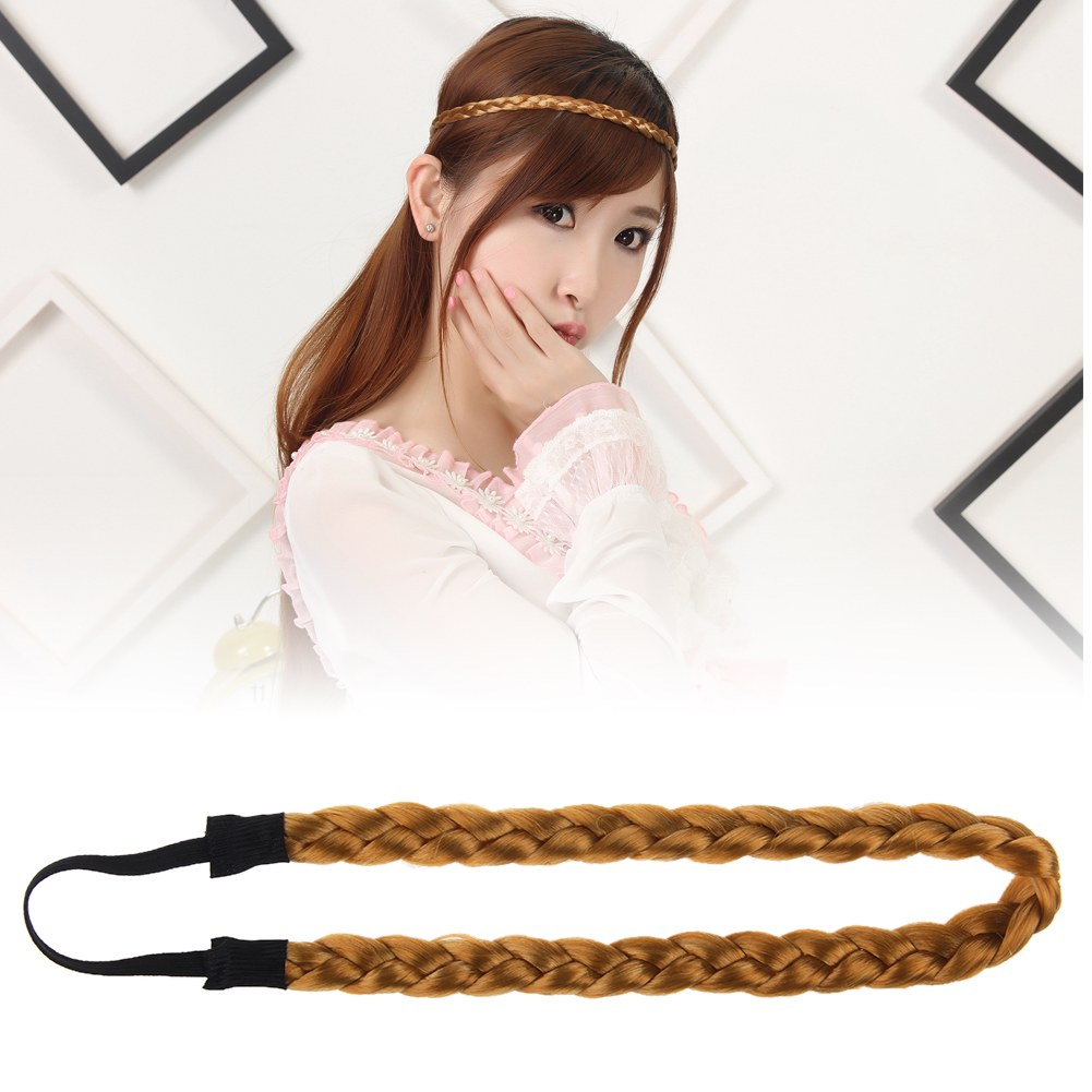 Synthetic Braided Braids Plaited Plait Elastic Hair Head Band Headband Hairband Ebay 6903