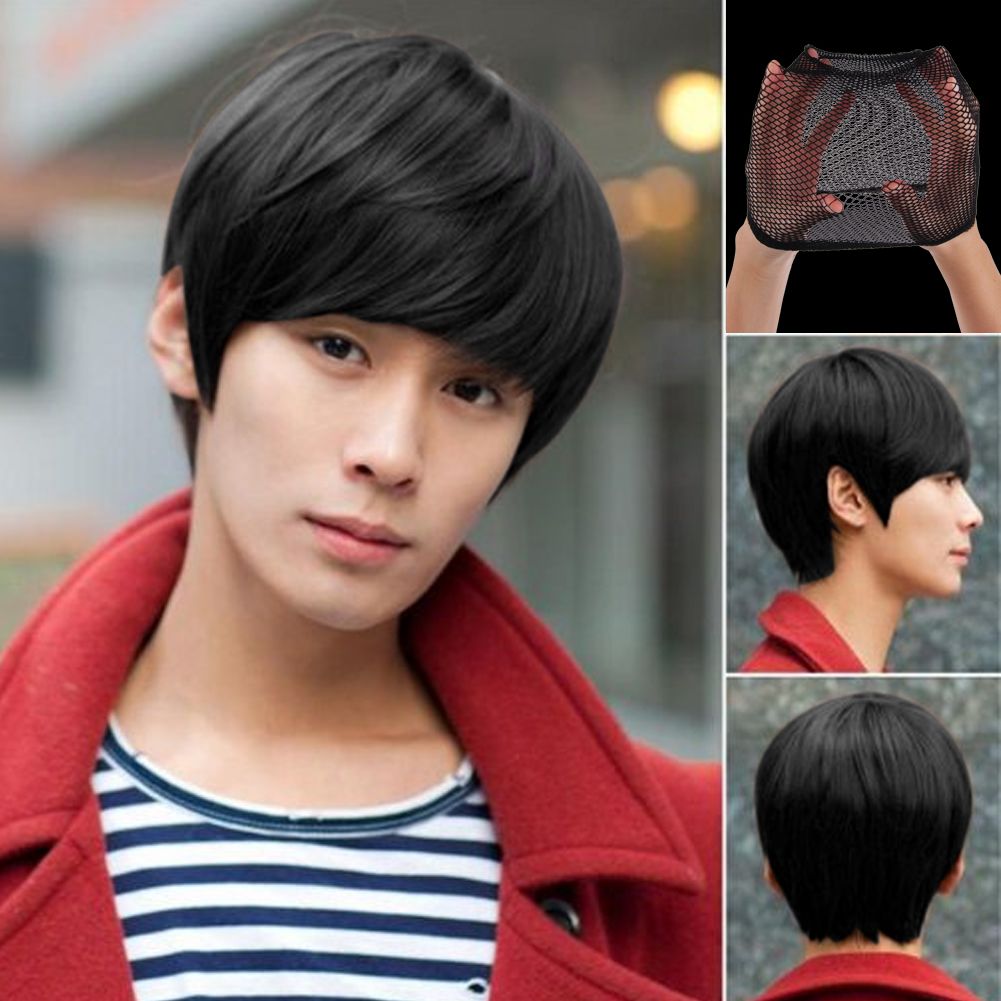 Fashion Men S Handsome Short Straight Cosplay Party Hair Wig Full Wigs Wig Cap Ebay